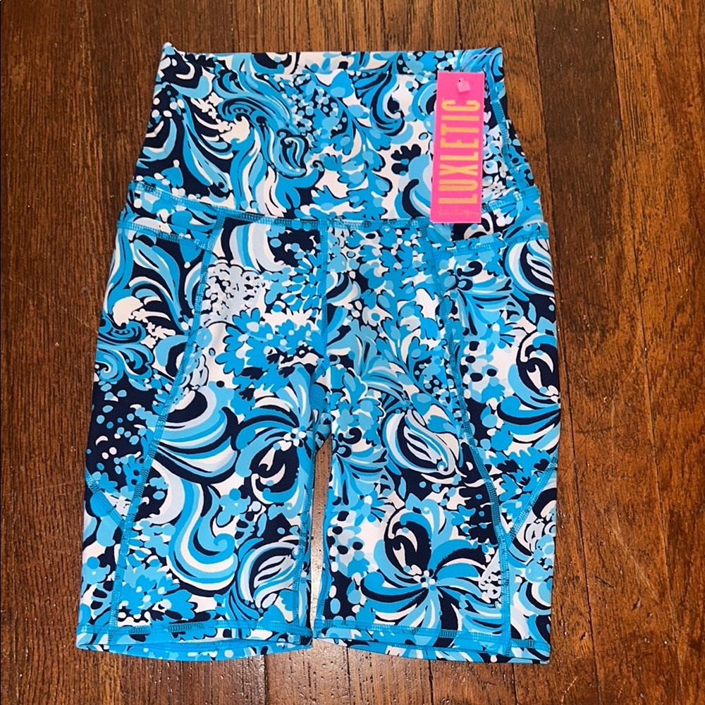 Lilly Pulitzer South Beach High Rise Shorts Resort White Mermazing sz XS